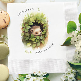 Waterverf Slapen Hedgehog Baby shower Servet
