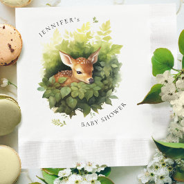 Waterverf Slapen Herten Baby shower Servet