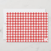 Waterverf Slapen Santa Gingham Kerstmis Foto Feestdagenkaart (Achterkant)