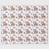 Waterverf Slapen Santa Hand geschilderd Cadeaupapier (Vlak)