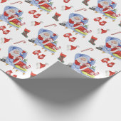 Waterverf Slapen Santa Hand geschilderd Cadeaupapier (Hoek)