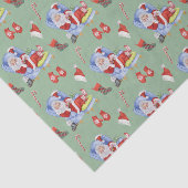 Waterverf Slapen Santa Hand geschilderd Tissuepapier (Detail)