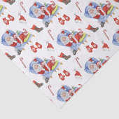 Waterverf Slapen Santa Hand geschilderd Tissuepapier (Detail)