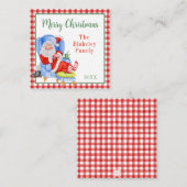 Waterverf Slapen Santa Kerstmis Gift Enclosure Notitiekaartje (Voorkant / Achterkant)