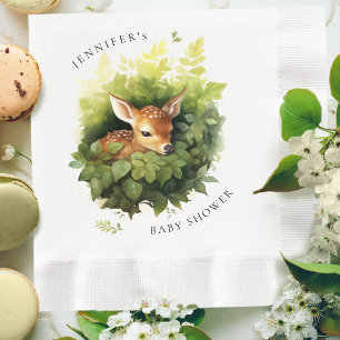Waterverf Slapende Hert Baby Shower Servet