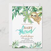 Waterverf Slapende Zomer Baby shower Kaart (Voorkant)