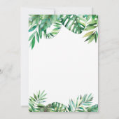 Waterverf Slapende Zomer Baby shower Kaart (Achterkant)