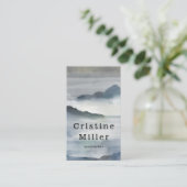 Waterverf slechte bergen visitekaartje (Staand voorkant)