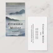 Waterverf slechte bergen visitekaartje (Voorkant / Achterkant)