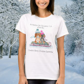 Waterverf Sledding Cavalier King Charles Spaniel T-shirt