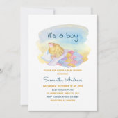 Waterverf Sleepy Kitten Het is een Baby shower van Kaart (Voorkant)