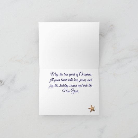 Waterverf Sleigh & Gifts Vrolijk Kerstfeest Feestdagen Kaart (Binnen)