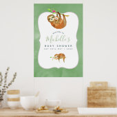 Waterverf Sleuf met thema Baby shower Welkom Poster (Keuken)