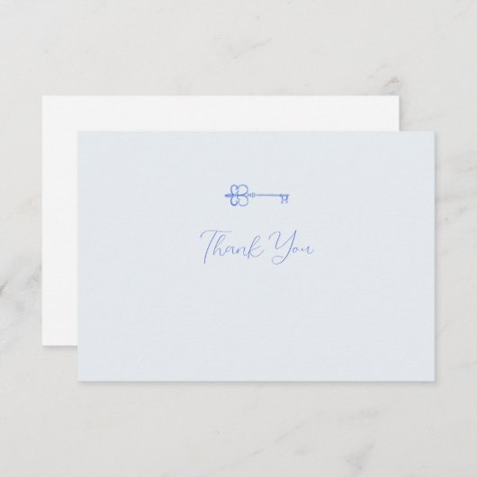 Waterverf Sleutel Sorority Note Kaart (Voorkant / Achterkant)