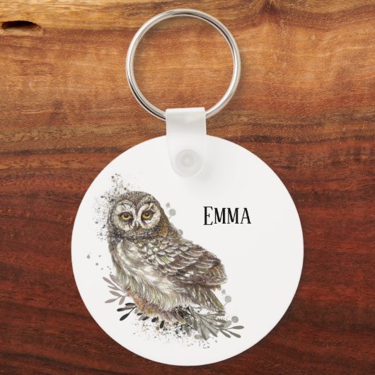 Waterverf Sleutelhanger Natuur vogelpest (Voorkant)