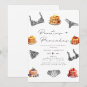 Waterverf slipjes & pannenkoeken Vrijgezellenfeest Kaart (Voorkant / Achterkant)