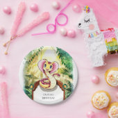 Waterverf Slither Snake Verjaardag Papieren Bordje (Feest)