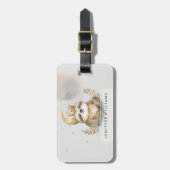 Waterverf Sloth Moon Crown Bagagelabel (Voorkant verticaal)