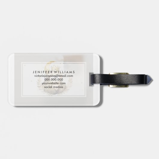 Waterverf Sloth Moon Crown Bagagelabel (Achterkant horizontaal)