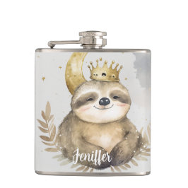 Waterverf Sloth Moon Crown Heupfles