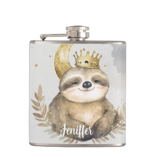 Waterverf Sloth Moon Crown Heupfles