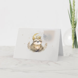 Waterverf Sloth Moon Crown Kaart