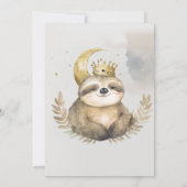 Waterverf Sloth Moon Crown Kaart (Achterkant)