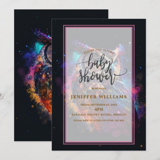 Waterverf Sloth Moon Crown Kaart (Voorkant / Achterkant)