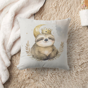Waterverf Sloth Moon Crown Kussen