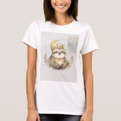 Waterverf Sloth Moon Crown T-shirt (Voorkant)