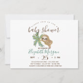 Waterverf Sloth Polka Dots Baby shower Kaart (Voorkant)