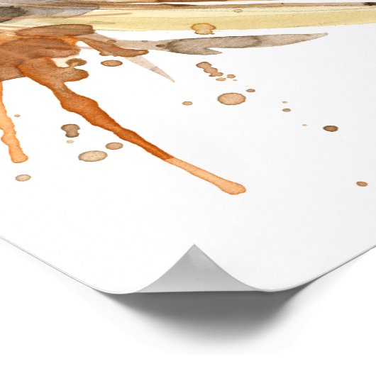 Waterverf sloth poster (Hoek)