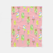 Waterverf smakelijk dessert-ijskarton fleece deken (Voorkant)