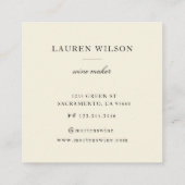 Waterverf Smaragd Goud Elegant Bloemen Vierkante Visitekaartje (Achterkant)