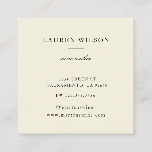 Waterverf Smaragd Goud Elegant Bloemen Vierkante Visitekaartje (Achterkant)