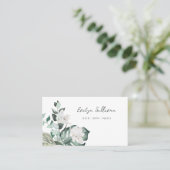 Waterverf smaragd groen visitekaartje (Staand voorkant)