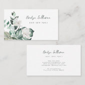 Waterverf smaragd groen visitekaartje (Voorkant / Achterkant)