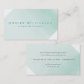 WATERVERF Smart Corporate Luxe Modern Trendy Munt Visitekaartje (Voorkant / Achterkant)