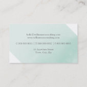 WATERVERF Smart Corporate Luxe Modern Trendy Munt Visitekaartje (Achterkant)