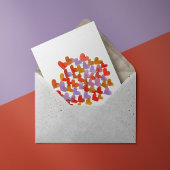 Waterverf smeltende harten - retro briefkaart