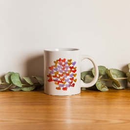 Waterverf smeltende harten - retro koffiemok