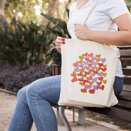Waterverf smeltende harten - retro tote bag