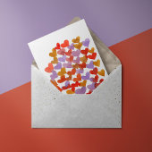 Waterverf smeltende harten Valentijnsdag Kaart