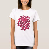 Waterverf smeltende harten - viva magenta t-shirt (Voorkant)