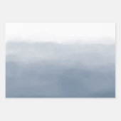 Waterverf Smoky Blue Ombre Inpakpapier Vel (Voorkant 2)