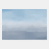 Waterverf Smoky Blue Ombre Inpakpapier Vel (Voorkant)