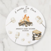 Waterverf S'more Baby shower Bedankjes Labels (Voorkant)