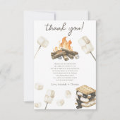 Waterverf S'more Baby shower Dank u Bedankkaart (Voorkant)