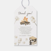 Waterverf S'more Baby shower Dank u Cadeaulabel (Voorkant)