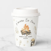 Waterverf S'more Baby shower Papieren Bekers (Achterkant)